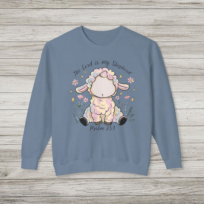 The Lord is My Shepherd Lightweight Crewneck Sweatshirt