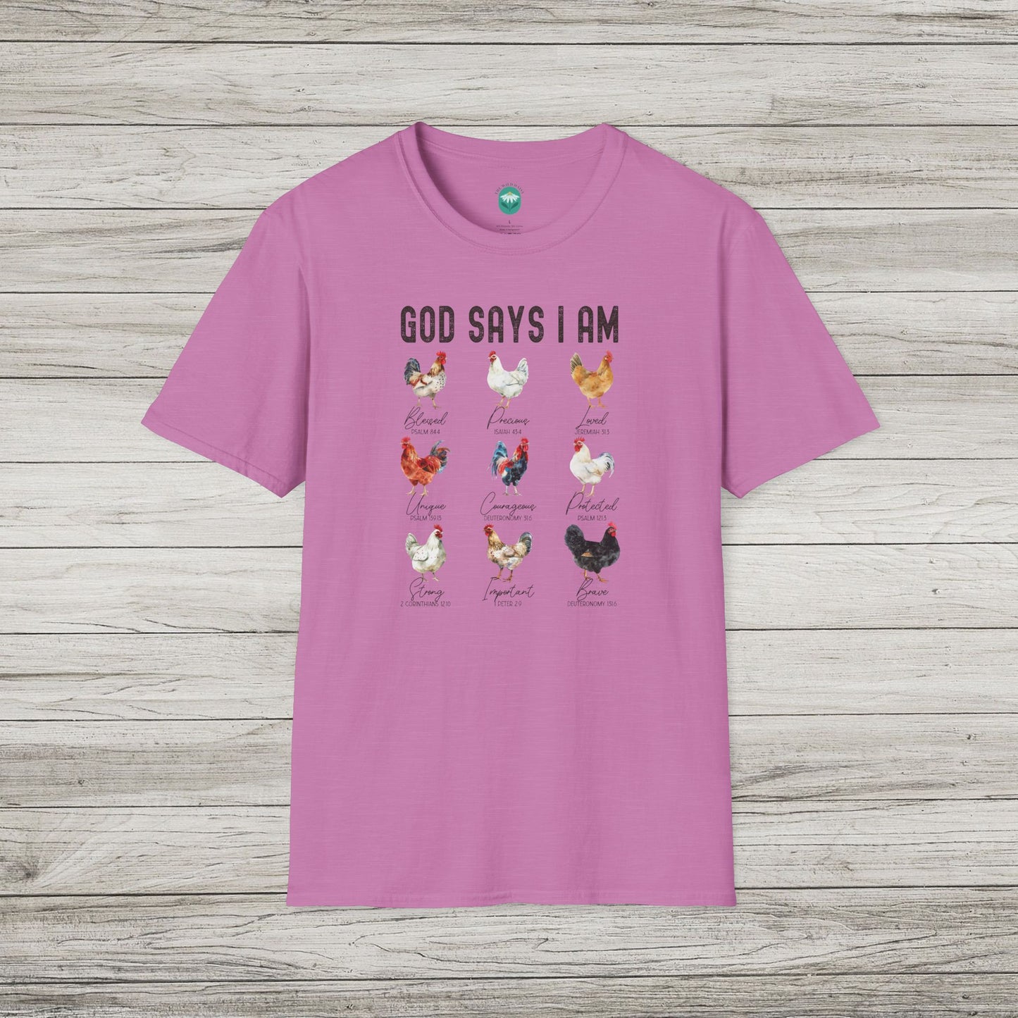 God Says I Am Softstyle T-Shirt