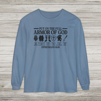Armor of God Comfort Colors Long Sleeve Tee