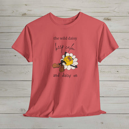 Keep Calm and Daisy On Heavy Cotton Tee